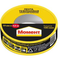 Тефлоновая лента (ФУМ) Момент 19мм х 12м белый шоу-бокс (400)