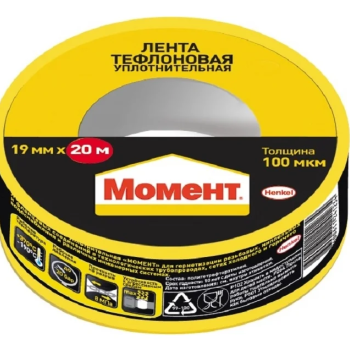 Тефлоновая лента (ФУМ) Момент 19мм х 20м белый шоу-бокс (420)