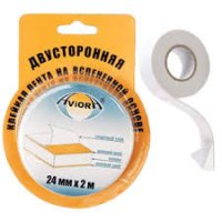 Двусторонняя лента вспененная основа Aviora 24мм х 2м 1хBl белый (30/180)