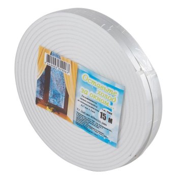 Уплотнитель самоклеящийся для окон Изолон 4х7мм 15м (120)