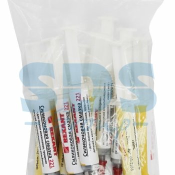 Смазка силиконовая 221 до +350С 2мл шприц Rexant (10)