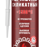 Герметик для печей силикатный Ultima 1500 260мл черный (12)