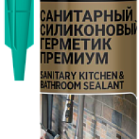 Герметик силиконовый Akfix 100S 280мл санитарный белый (24)