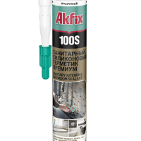 Герметик силиконовый Akfix 100S 280мл санитарный прозрачный (24)