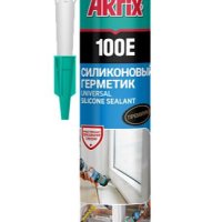 Герметик силиконовый Akfix 100Е 280мл универсальный белый туба (24)
