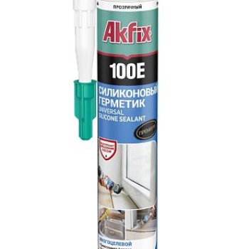 Герметик силиконовый Akfix 100Е 280мл универсальный прозрачный туба (24)