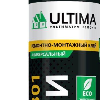 Клей ЖидкиеГвозди Ultima 301 акрил для монтажа пенопанелей 350г картридж белый (12)