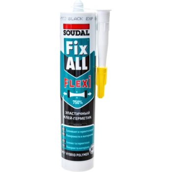 Клей-герметик гибрид-полимерный Soudal FixAll Flexi 290мл эластичный черный (12)