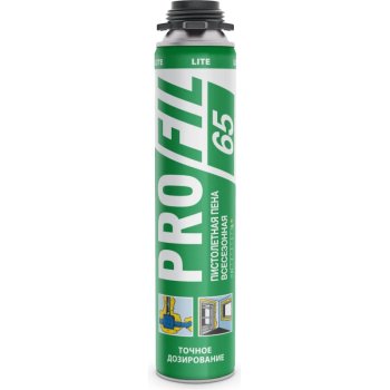 Пена монтаж пистолетная Profil 35л 625мл 730г всесезонная (12)