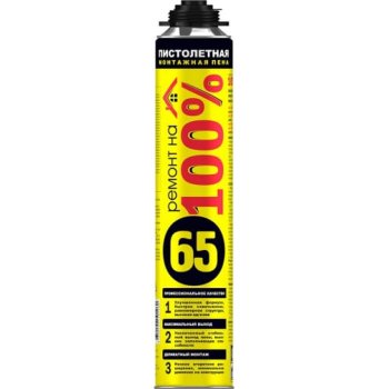 Пена монтажная пистолетная РемонтНа100% 780мл всесезонная (12)