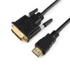Кабель HDMI - DVI single link 1.8м, медь, позолоченные разъёмы, экранированный, Cablexpert, чёрный, пакет