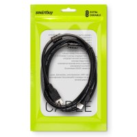 Кабель HDMI - HDMI 3м v1.4b, 2 фильтра, SmartBuy, пакет (1/10)