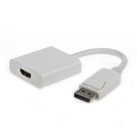 Переходник DisplayPort - HDMI 20M/19F, 0.1м, Cablexpert белый (200)