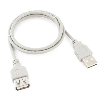 Удлинитель USB AM-AF 0.75м Cablexpert, медь, серый, пакет (1/300)