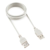 Удлинитель USB AM-AF 1.8м Cablexpert, медь, серый, пакет (1/200)