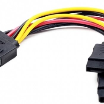 Кабель питания SATA 15см 15p(Male)/2x15pin(Female), на 2 устройства, Gembird (1/400)