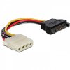 Кабель питания SATA 15 см, 15pin(SATA)/4pin(molex), Cablexpert (1/400)