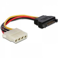 Кабель питания SATA 15 см, 15pin(SATA)/4pin(molex), Cablexpert (1/400)