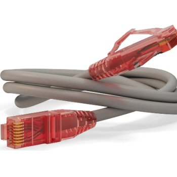 Патч-корд UTP-5e RJ-45  5 м LSZH Hyperline серый