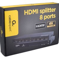 Разветвитель HDMI Cablexpert HD19F/8x19F 1 комп->8 мониторов, Full-HD, 3D, v1.4, каскадируемый (1/10)