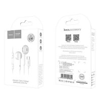 Гарнитура вкладыши Hoco L10 1.2м TypeC белый коробка (1/31/310) (есть ограничения по совместимости!)