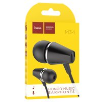 Гарнитура вкладыши Hoco M34 чёрный коробка (1/40/400)