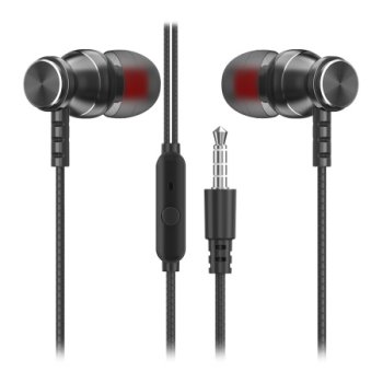 Гарнитура вкладыши SmartBuy M300 металлический корпус, пульт, чёрный, пакет (1/100)