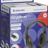 Гарнитура полноразмерная Defender Gryphon 750U, кабель 1.8 метра, USB, чёрный (1/20)
