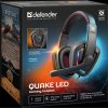 Гарнитура полноразмерная игровая Defender Quake Led, 2м, LED-подсветка чёрный (1/20)