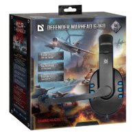 Гарнитура полноразмерная игровая Defender Warhead G-160 2.5м чёрный/синий (1/20)