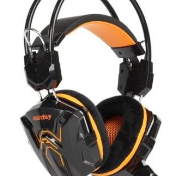 Гарнитура полноразмерная игровая SmartBuy Rush Snake 2.2м чёрный/оранжевый