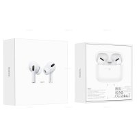 Гарнитура вкладыши TWS Hoco EW27 Bluetooth 5.3, зарядная станция 300mAh, наушники 30mAh, автосопряжение, белый (1/14)