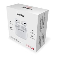 Гарнитура вкладыши TWS Smartbuy iPro JR Bluetooth 5.0, заряд станция 200mAh, наушники 30mAh, белый