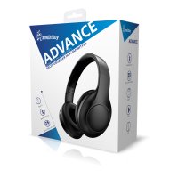 Гарнитура полноразмерная Smartbuy ADVANCE Bluetooth, MP3-плеер (microSD), складная, зарядка TypeC, чёрный (1/20)