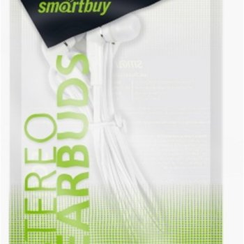 Наушники вкладыши SmartBuy   012 A4 белый пакет (100)