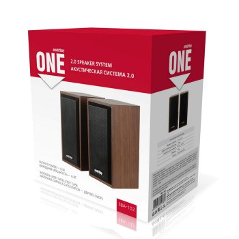 Колонки 2.0 SmartBuy ONE 2x3Вт USB дерево коричневый (1/20)