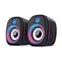 Колонки 2.0 SmartBuy Rhapsody 2x3Вт USB, RGB-подсветка, чёрный (1/40)