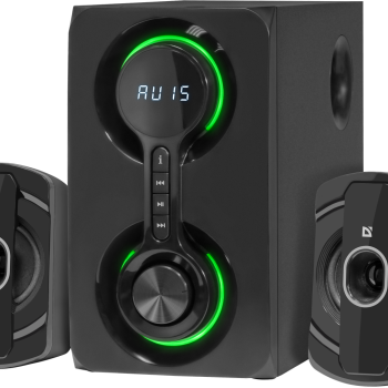 Колонки 2.1 Bluetooth Defender Eclipse 2.1 20+2х10Вт USB MP3 (USB MicroSD) FM подсветка черный (1/4)