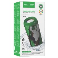Колонка портативная Bluetooth Hoco BS48 10Вт акк 1200мАч FM/MP3(microSD/USB)/AUX/TWS/LED/IPX5 камуфляж (1/5/40)