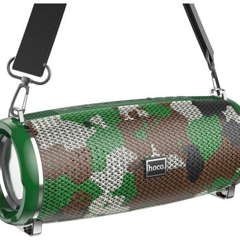 Колонка портативная Bluetooth Hoco HC2 10Вт аккумулятор 2400мАч FM/MP3(microSD/USB)/AUX/TWS/LED хаки (1/30)