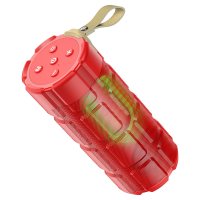 Колонка портативная Bluetooth Hoco HC7 10Вт аккумулятор 2400мАч FM/MP3(microSD/USB)/AUX/TWS/LED-подсветка, красный (1/30)