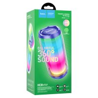 Колонка портативная Bluetooth Hoco HC8 10Вт аккумулятор 1800мАч FM/MP3(microSD/USB)/AUX/TWS/LED-подсветка 360°, синий (1/5/30)