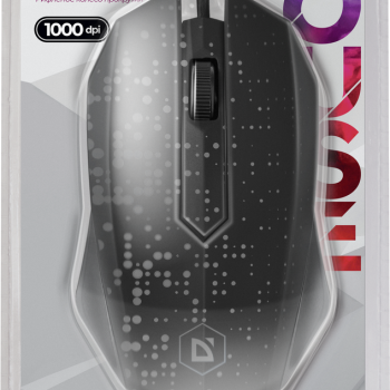 Мышь Defender Event MB-754 3кн 1000 DPI подсветка 7 цветов прорезиненное покрытие чёрный (1/40)