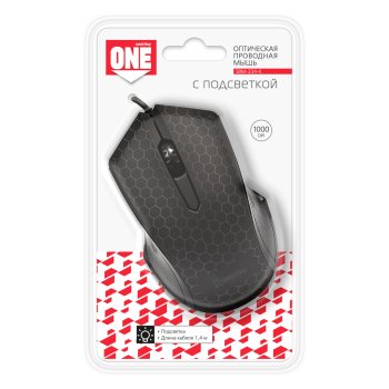 Мышь SmartBuy 334 3кн 1000dpi подсветка чёрный (1/40)