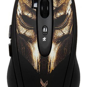 Мышь A4TECH XL- 750BH 7 кнопок, 400/800/1200/1600/2000/3600, лазерная, игровая, чёрный/рисунок (1/20)