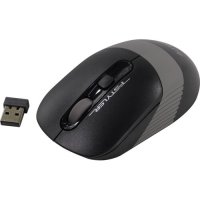 Мышь A4TECH Fstyler FG10S, 4кн, 1200/1600/2000 DPI, для ноутбука, чёрный/серый, беспроводная (1/60)
