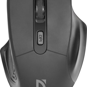 Мышь Defender Datum MB-345 4кн, 800/1200/1600 dpi, чёрный, беспроводная (1/40)
