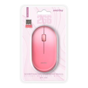 Мышь SmartBuy 266AG 3кн 1200dpi розовый градиент, беспроводная (1/40)