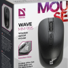 Мышь Defender бесшумная Wave MM-995 4кн, 800/1200/1600 dpi, чёрный, беспроводная (1/40)