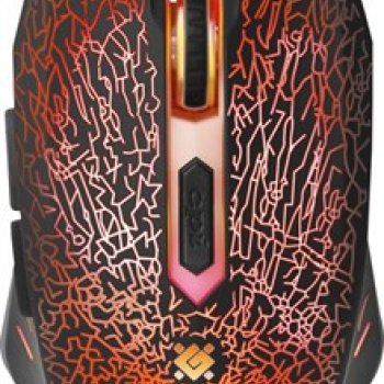 Мышь Defender игровая Shock GM-110L USB, 6кн, 800/1800/2400/3200 DPI, подсветка, коврик в комплекте, черный (1/40)